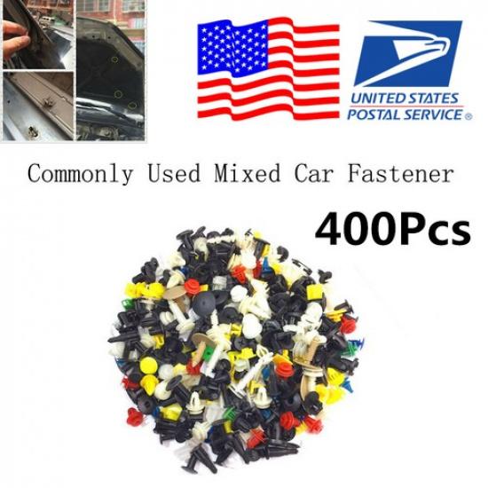 400Pcs Car Door Trim Panel Bumper Fender Rivet Retainer Clips Fasteners Kit NEW