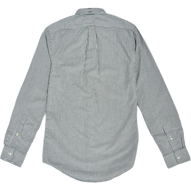 Polo Ralph Lauren SS23 Striped Pointed Collar Button Long Sleeve Shirt Men Shirts Gray Green White 710815567-002
