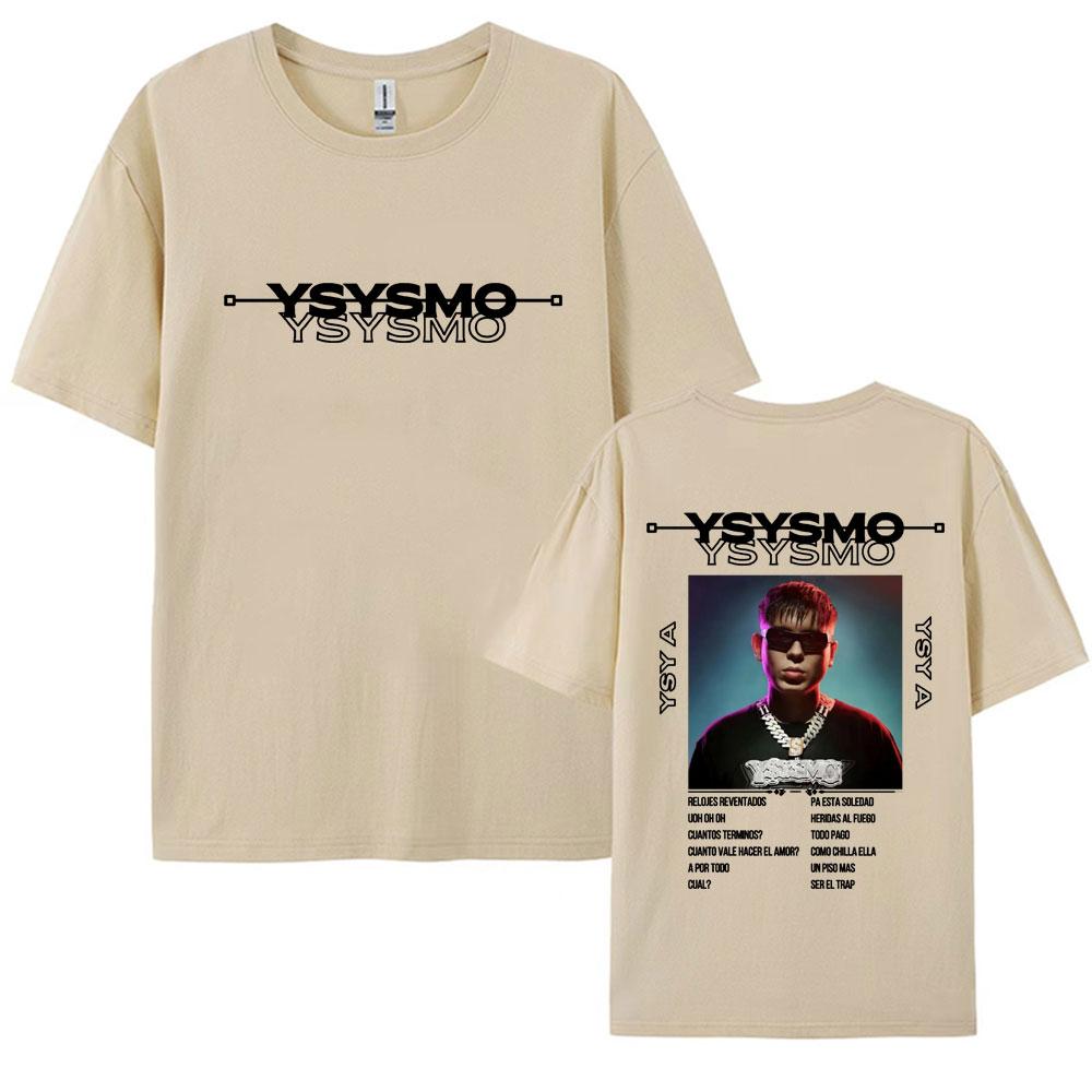 Rapper Ysysmo YSY A Tour 2025 Graphic T Shirts Vintage 90s Hip Hop Crewneck Tshirt Unisex Womens Pure Cotton Short Sleeve T Shirt