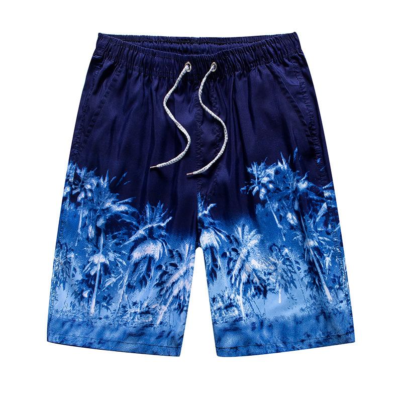Chic Elastic Waist Cool Quick Drying Long Square Plaid Pattern Summer Shorts for Sports Beach