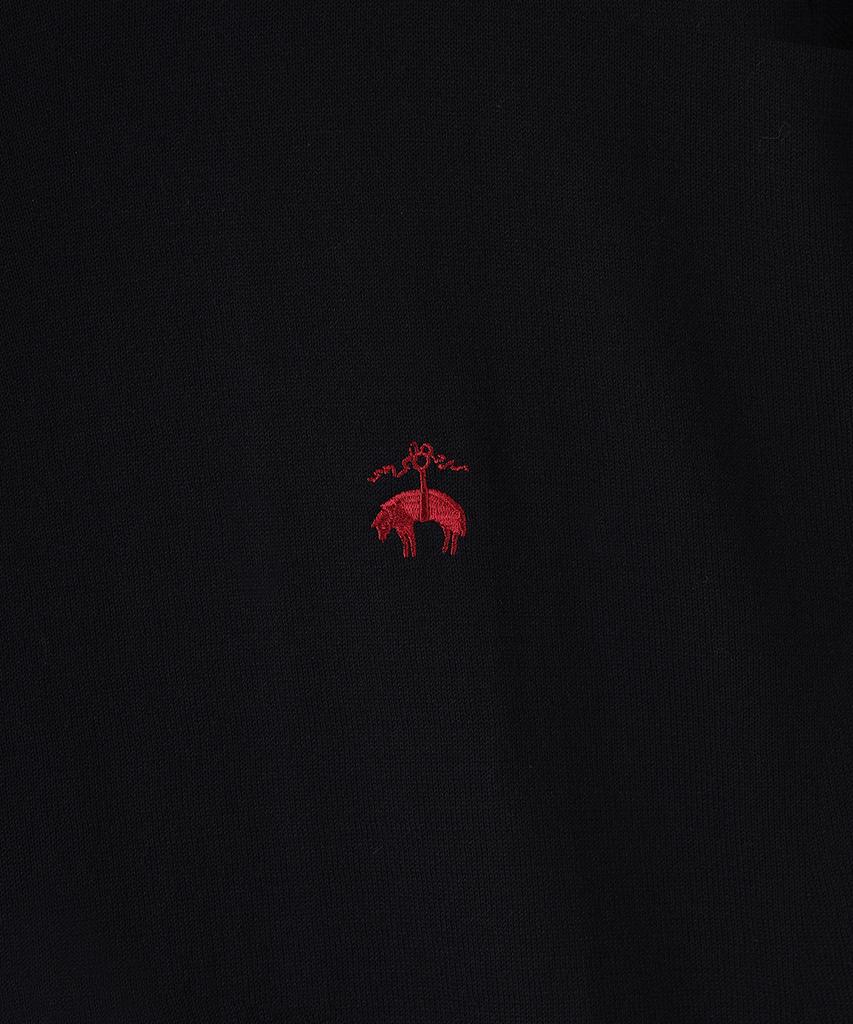 BROOKS BROTHERS Cotton Crew Neck Short Sleeve Sweater (Black) (Bbwrmb201Aufm)