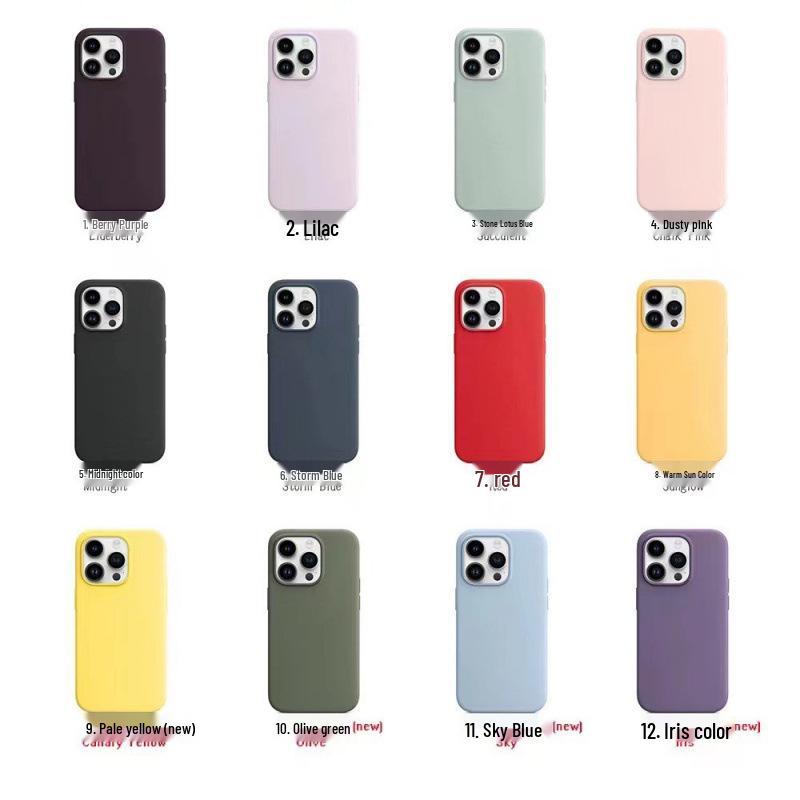 Magnetic Liquid Silicone Case for Apple iPhone 14 Pro Max with Magsafe and Animation Design
