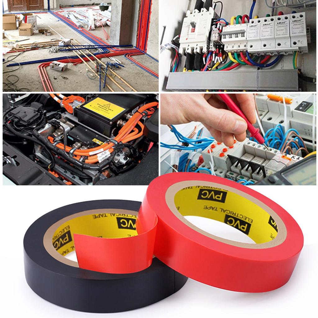 6pcs Professional Electrical Tape 15*8MM Industrial Grade PVC Electrical Insulating Tape for Auto Electrical Protection