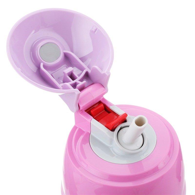 ZOJIRUSHI Wasserflasche mit Tasse und 2-Wege-Strohhalm, 450 ml, Rosa, SC-ZS45-PA