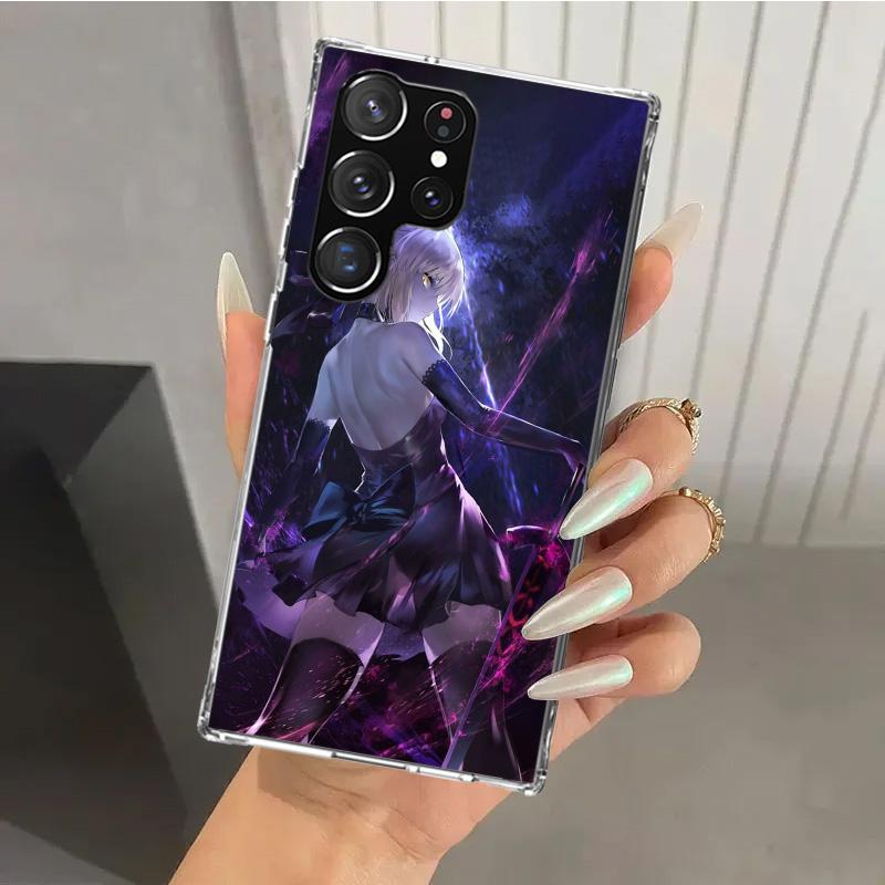 Fate Zero Stay Night Saber Phone Case for Samsung Galaxy S26 S24 S23 Ultra S25 Edge S22 S21 Plus S20 FE + Soft Print Shell Funda