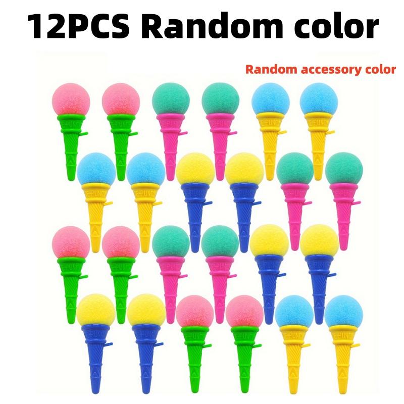 

12Pcs Mini Colorful Ice Cream Foam Ball Launcher Catapult Toys Spoof Fun Birthday Party Gift For Kids Boys Girls Party Favors OneSize