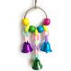Parrot Toys Bird Hanging Toy With Colorful Beads Bell Chain Pet Bird Parrot Chew Bite Toy Bird Cage Accessories Bird Hanging Toy
