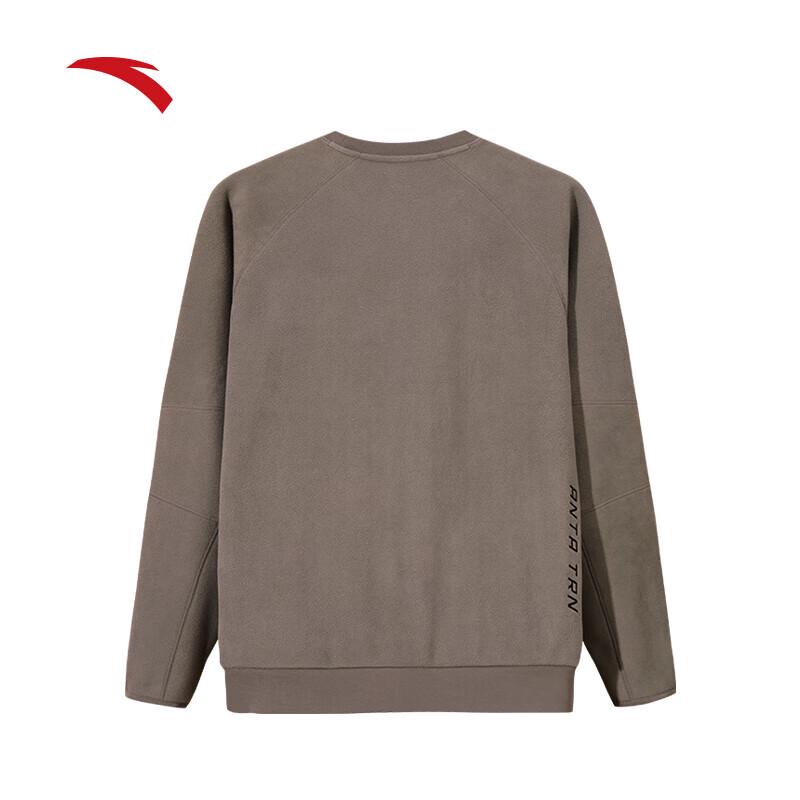 Anta Men's Winter Warm Fleece-Lined Pullover Sweatshirt