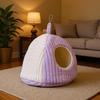 Hanging Birds Nest Winter Warm Parrot Nest with Mat Birdcage Plush Hammock Bed for Parakeets Cockatiels Budgies Conures