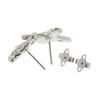 VIVIENNE WESTWOOD Mini Bas Relief Crystal Saturn Brass Earrings Women Earrings Silver Pink 6202003302P207P207