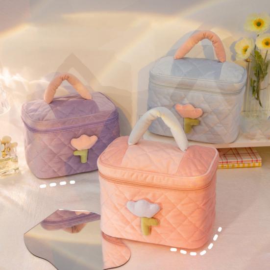 

Прочная косметичка с изысканной утолщенной ручкой, пыленепроницаемая