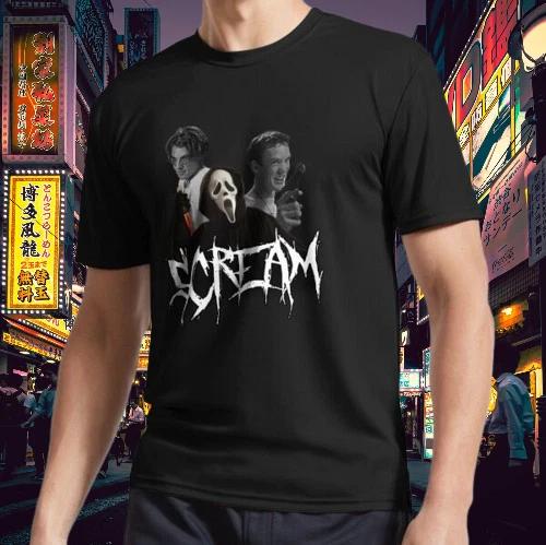 

scream ghostface metal Active Logo T-Shirt Funny Size S to 5XL 3XL