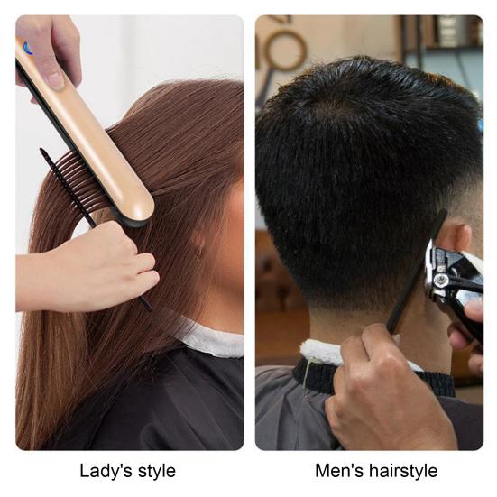 3-In-1 Folding Hair Comb Wide Fine Tooth Multi-functional Styling Comb with Ergonomic Handle Portable Travel Pocket Comb Men Mustache Beard Comb