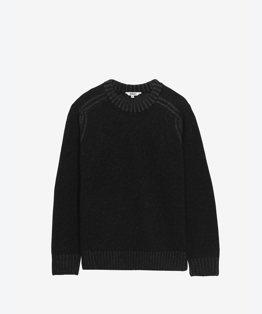 Aigle Men'S Round Neck Wool Blend Sweater Aiw25Mkni006Noi