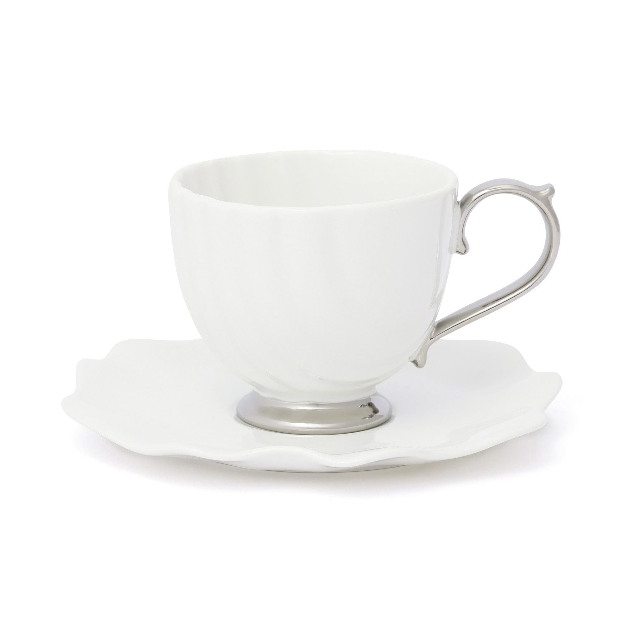 Francfranc Shell Cup & Saucer, White, Coffee Cup, Tea Cup