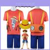 One Piece Film Red-luffy Cosplay Costume Set For Kids And Adults