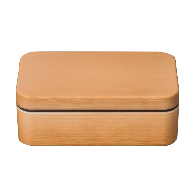 Masakazu lunch wooden rectangular lunch L 79772 Rice-resistant box, box, natural, (CC)