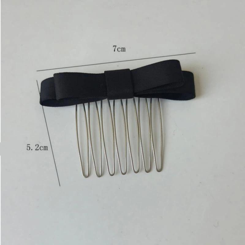 4Pcs Bow Hair Claws Combs Hairpins Set Non-slip No Scratch DIY Jewelry Making Supplies for Women Party Hair Styling