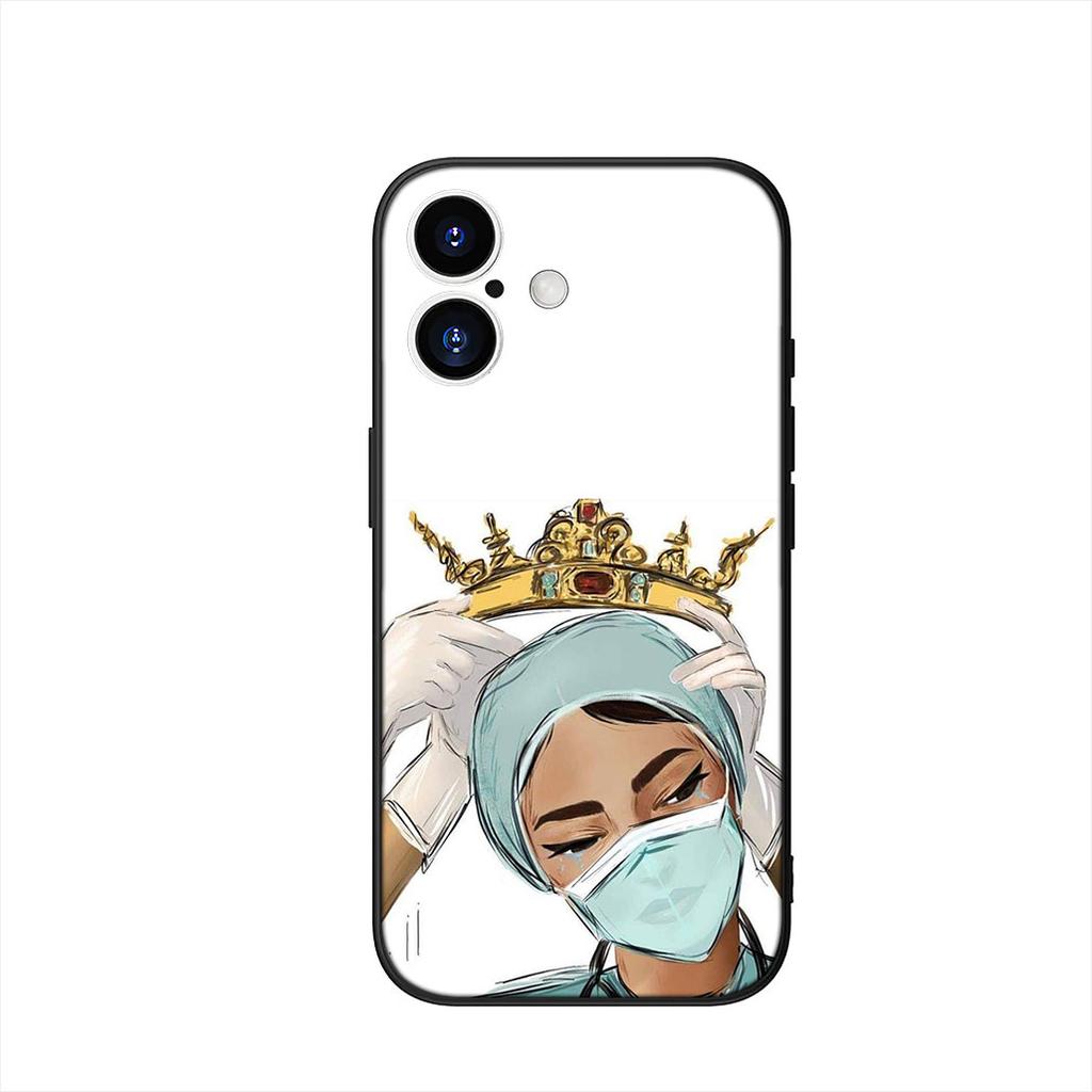 Nurse Queen Doctor Hero Fight Phone Cover Case for Apple iPhone 16 15 14 Plus 13 12 Mini 17 Pro Max + 16E Air 16+ ProMax Casing