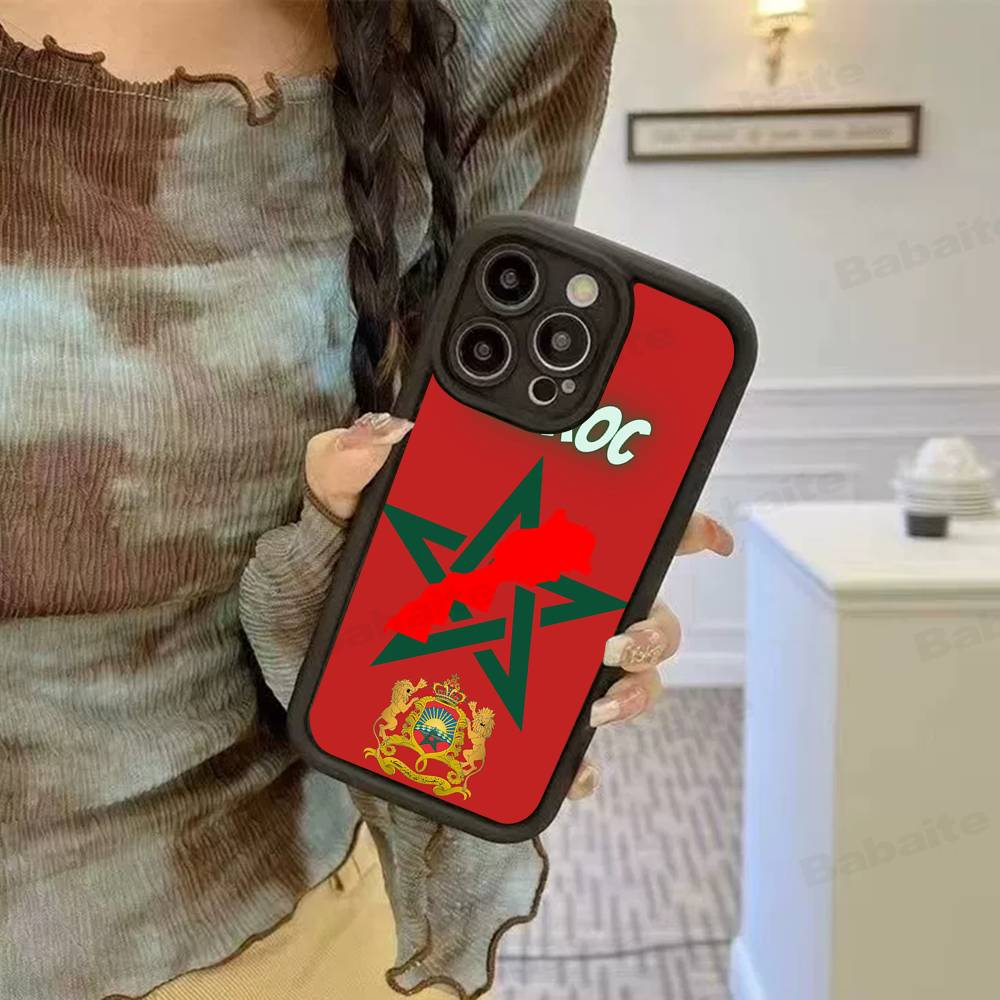 

Morocco Map Flag Phone Case For IPhone 17 16 15 14 13 Pro Max Plus 12 11 Cover iPhone 14 plus