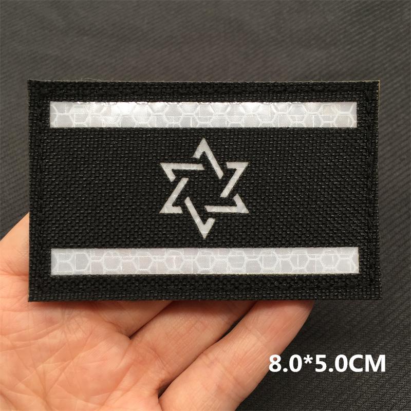Multicam Ir Tactical Patches Blood Type Reflective Lsrael Flag Patches On Backpack Clothing Outdoor Badges Hookloop