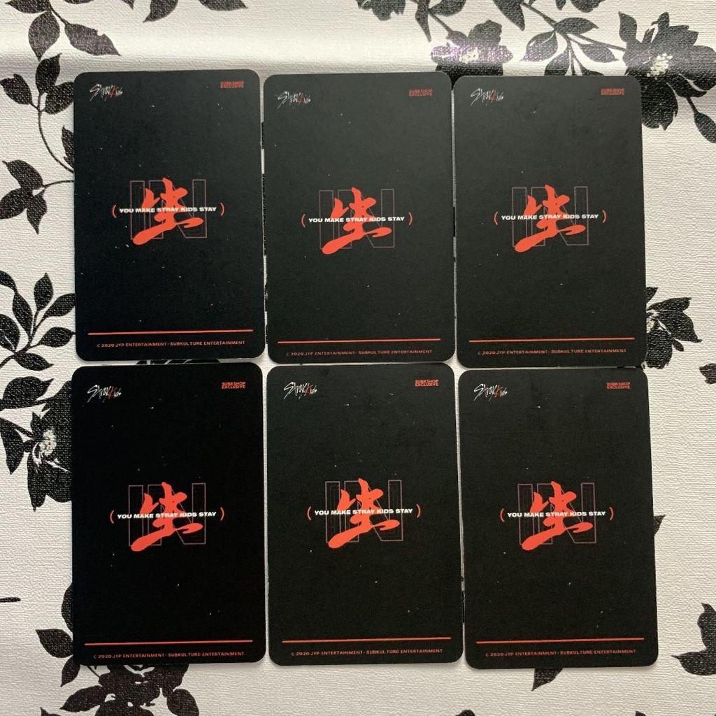 [USED] Stray Kids SUBK shop bonus INsei trading cards (6 pieces)