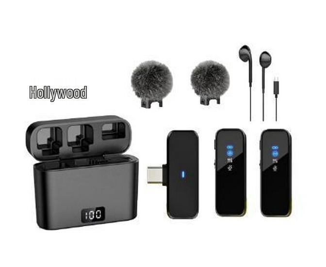 M3 Wireless Collar Clip Microphone with Charging Case, Dual Storage, Noise Reduction, for Mobile Live Broadcasts.
