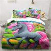 Cartoon Unicorn Pattern Bedding Bedroom Home Decoration Pillowcase Duvet Cover Bed Sheet Set Children's Room Bedding Set Luxury