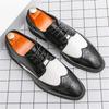 Luxury Designer New Men's Pointed Mixed Color Lace Up Casual Shoes Male Formal Wedding Dress Homecoming Footwear Zapatos Hombre