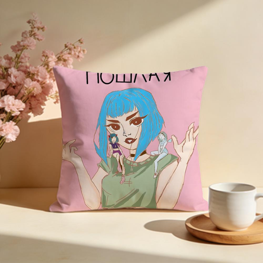 Popular PPoshlaya Mollyes Cushion Cover Stylish Washable Pillow Cover Ideal for Couch Bedroom Car Decoration