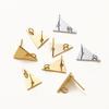 10pcs/lot 10x15MM 18K Gold Plated Brass Triangle Stud Earrings High Quality DIY For Jewelry Making Finding Earrings Accessories