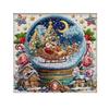 1024 ks/sada Vánoční falešná křišťálová koule Puzzle Zimní svátky Sobí spřežení Santa Claus Puzzle Domácí dekorace