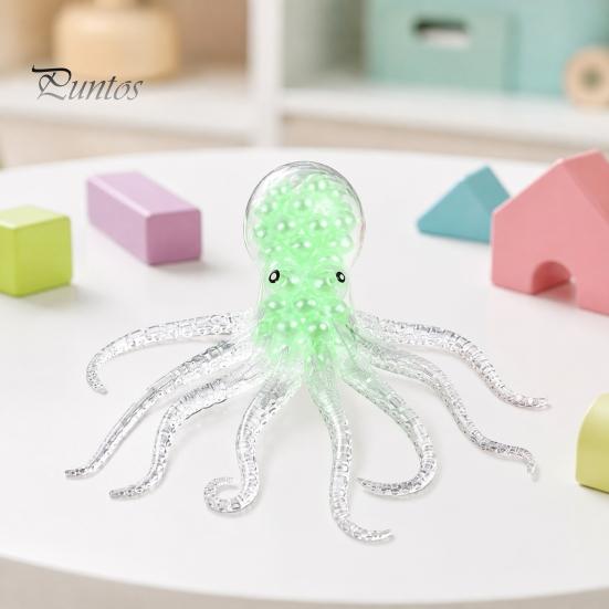 Octopus Fidget Toy Bead Filled Squeeze Toy, Stress Relief Sensory Stretchy Mini for Hand Exercise & Relaxation Calming