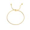 Trendy Simple Gold Color Snake Chain Stainless Steel Bracelets for Women Adjustable Female Daily Wear Bracelet Jewelry
