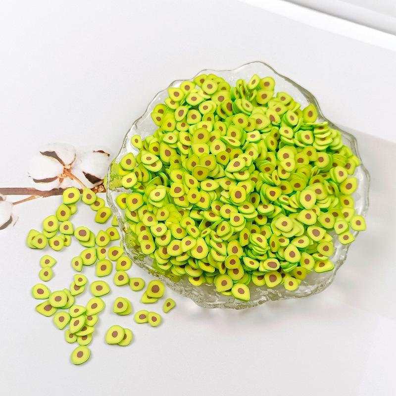 

Yaleduo 5 мм Полімерна глина Фруктові скибочки для DIY, Епоксидної смоли, Слайму та Крафтових прикрас. 500g/pack