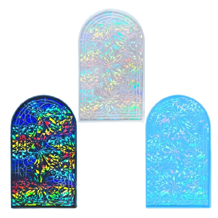 Holographic Wall Decoration Resin Mold Rainbow Effect Flower Wall Art Epoxy Mold
