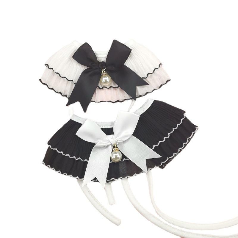 Spot Pet Lace Collar White Double Layer Lace Bib Cat Dog Adjustable Saliva Towel Photo Accessories