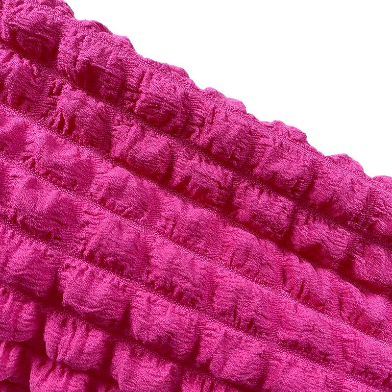 3D Bubble Plaid Puff Waffle Fabric Romantic Cloud Popcorn Stretch Clothing DIY Bag Pillow Dress Garment Sofa Cover Fashion
