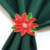 Holiday Table Decor Rose Napkin Rings Polished Interior Non-snag Interior Elegant Table Decor For Dining Tableware