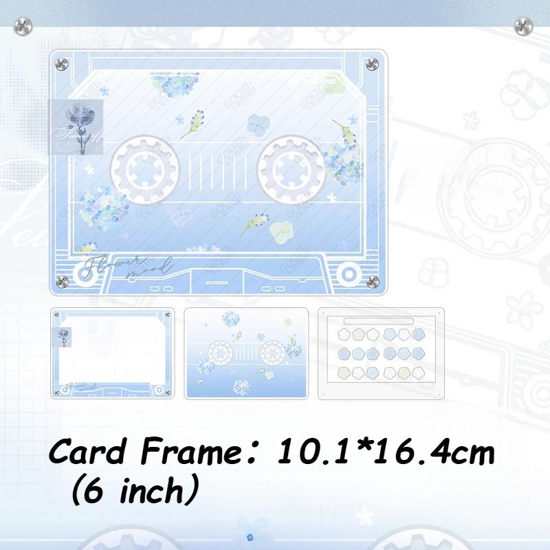Floral Language Tape Series Acrylic Photo Frames for 3 Inch Anime Card Display Kpop Photocard Storage with Holder Wholesales New