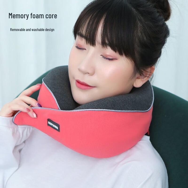 Tri-polar Memory Foam Travel U-Shaped Neck Pillow