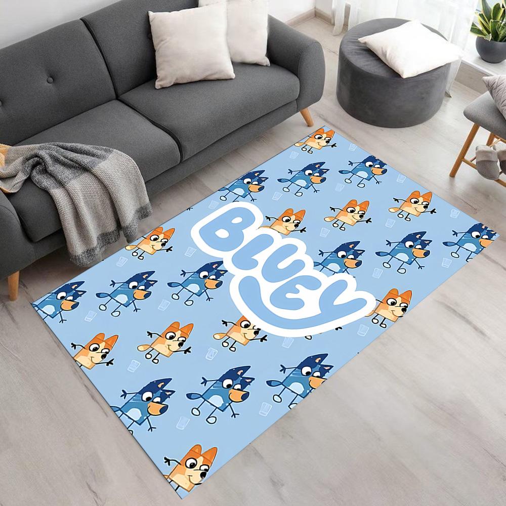 Bluey Fever Adventure Floor Rug Office Rug Perfect for Living Rooms Kitchen Bedrooms Foyer Antislip Carpet Office home decor Best for Christmas