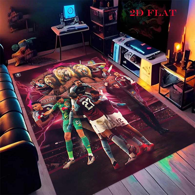 Aston Villa Carpet Rug for Living Room Bedroom Home Sofa Decoration,Kids Play Nonslip Floor Mat
