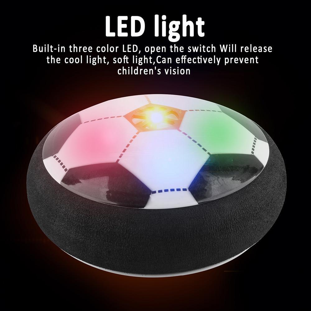Air Soccer Power Disk Indoor Game Air Cushion Hover Football Toys Baby Light Led