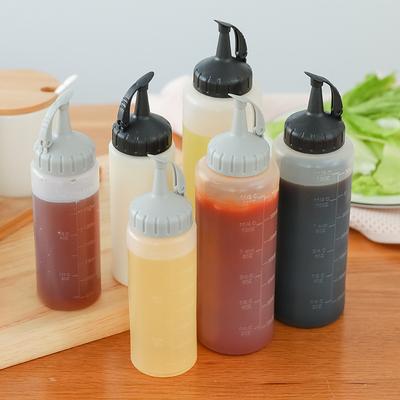 Ausdrück-Öltopf, Haushalts-Sojasaucen- und Essig-Würzsauceflasche, Küchen-Salatdressing-Ausdrückflasche, Plastik-Ausdrückflasche, Gewürzglas