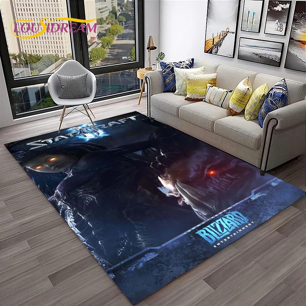 StarCraft Game Retro 3D Gamer Carpet Rug for Home Living Room Bedroom Sofa Doormat Decor,kids Play Area Rug Non-slip Floor Mat