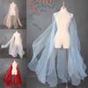 Organza Party Long Shawl Chinese Style Flowy Cape Ancient-style Cloak Performance Costume Set