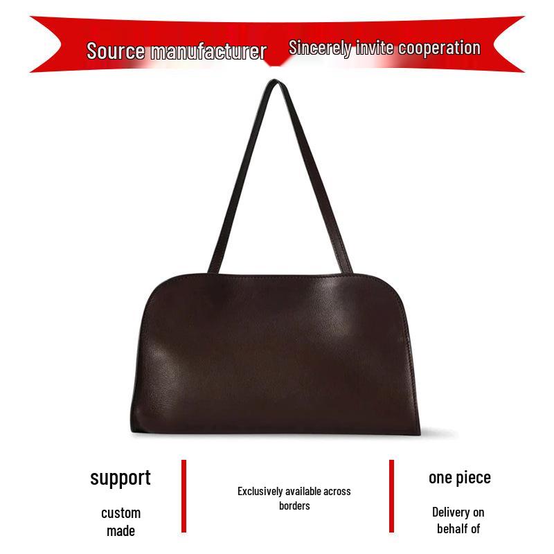 The Row Genuine Leather Saddle Bag - Peggy Light Luxury, Versatile Fashion Shoulder & Underarm Bag