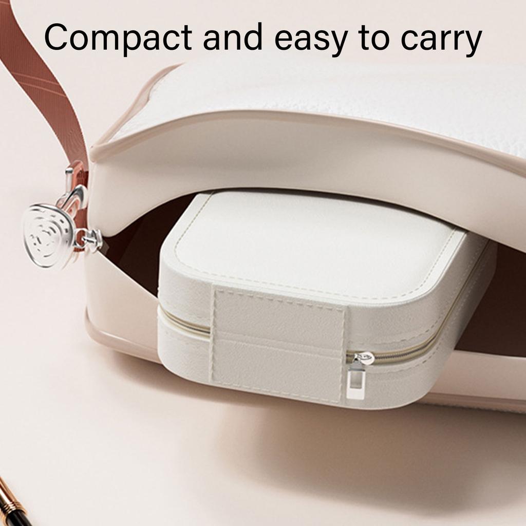 Portable Jewelry Case With LED Lighted Makeup Mirror Jewelry Storage Box With LED Mirror Essential Organizers