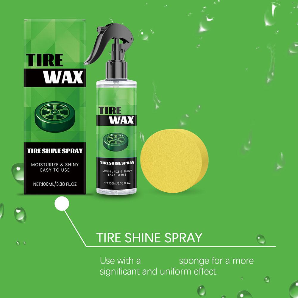 100ml Tire Shine Spray Tyre Gloss Coating Plastic Rubber Wheel Restorer Agent Spray Polishing Brightener Auto Car Detailing